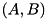 $(A,B)$