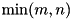 $\min(m,n)$