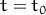 t = t0 